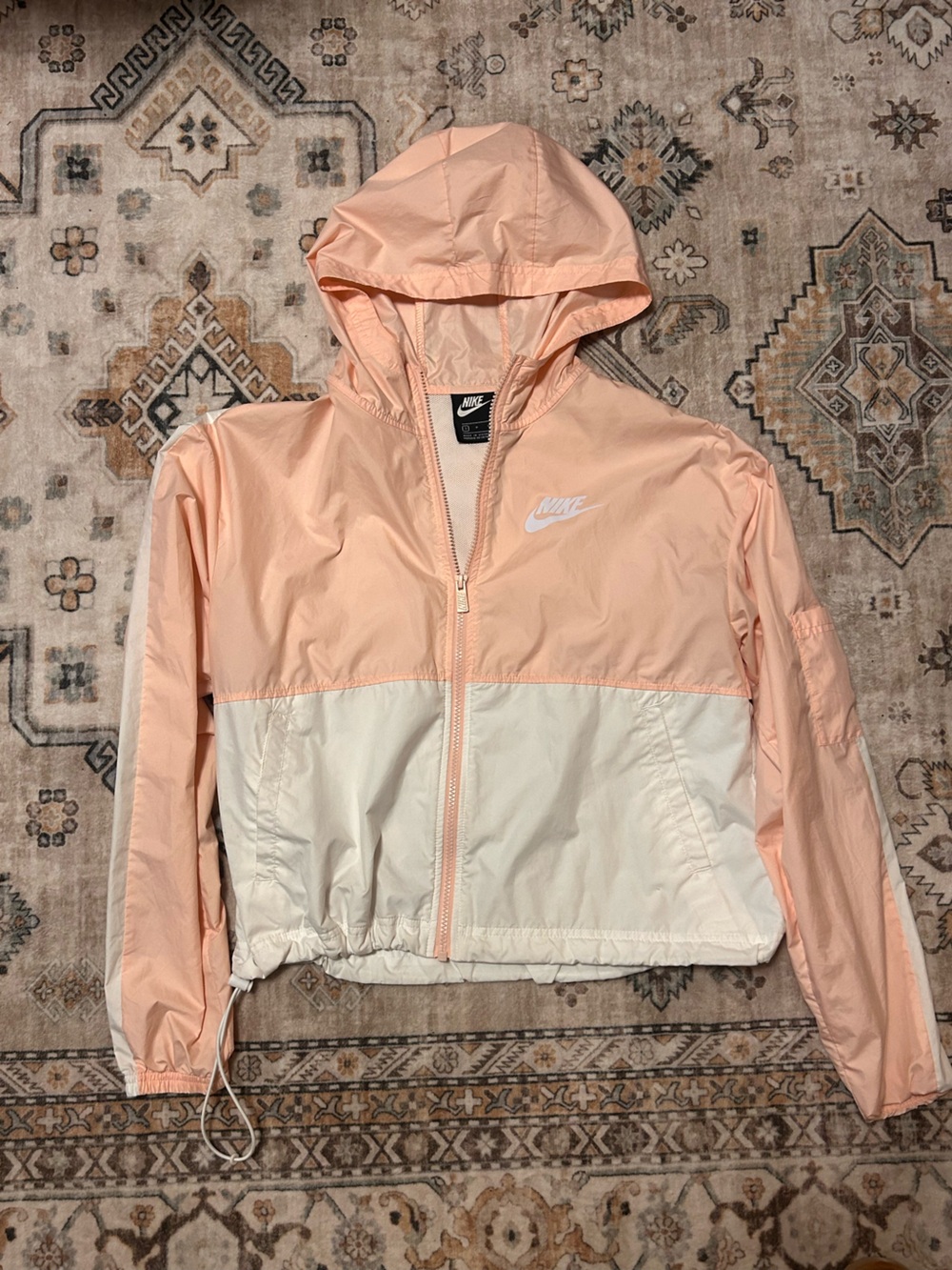 Nike Women’s Peach & Cream Hooded Bomber Windbreaker